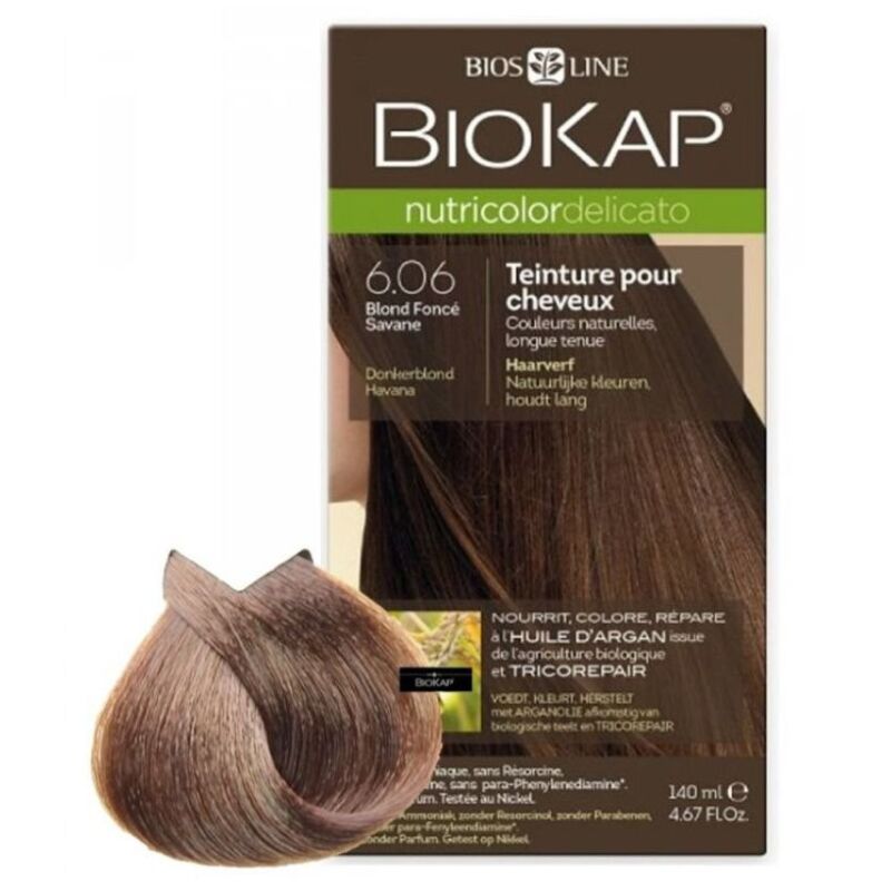 BIOKAP - NUTRICOLOR DELICATO COLORATION NATURELLE 6.06 BLOND FONCE HAVANE