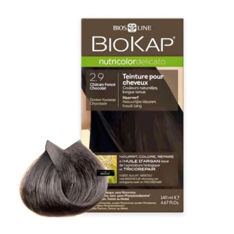 BIOKAP - NUTRICOLOR DELICATO COLORATION NATURELLE 2.9 CHATAIN FONCE CHOCOLAT