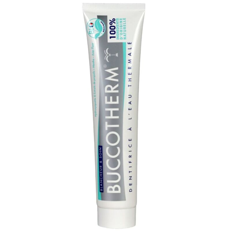 BUCCOTHERM - DENTIFRICE PATE BLANCHEUR & SOIN BIO GOUT MENTHE 75ML