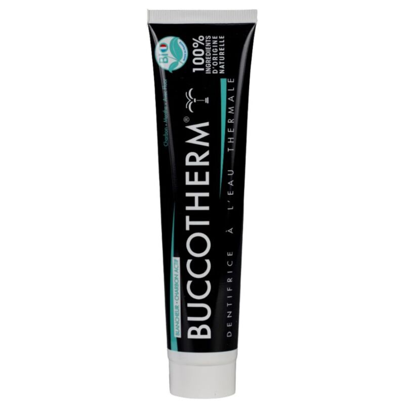 BUCCOTHERM - DENTIFRICE BLANCHEUR AU CHARBON ACTIF BIO 75ML