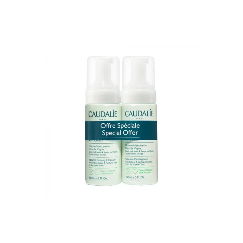 CAUDALIE  - MOUSSE NETTOYANTE 2X150ML VINOCLEAN VISAGE