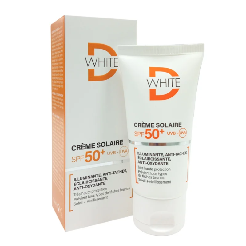D-WHITE - CREME SOLAIRE FLUIDE MATIFIANT SPF 50 + 40 MAL