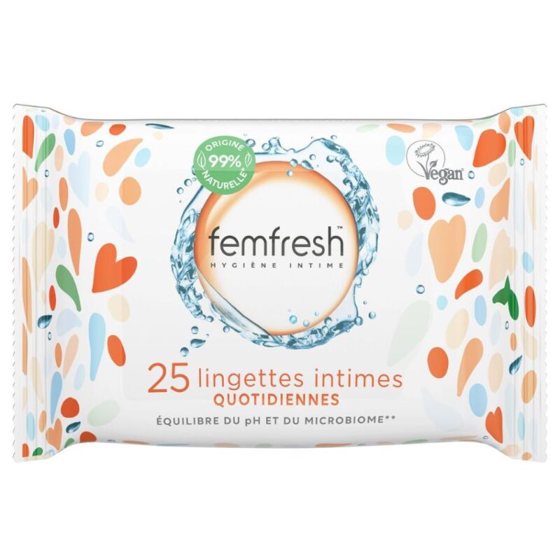 FEMFRESH -  25 LINGETTES INTIMES QUOTIDIENNES