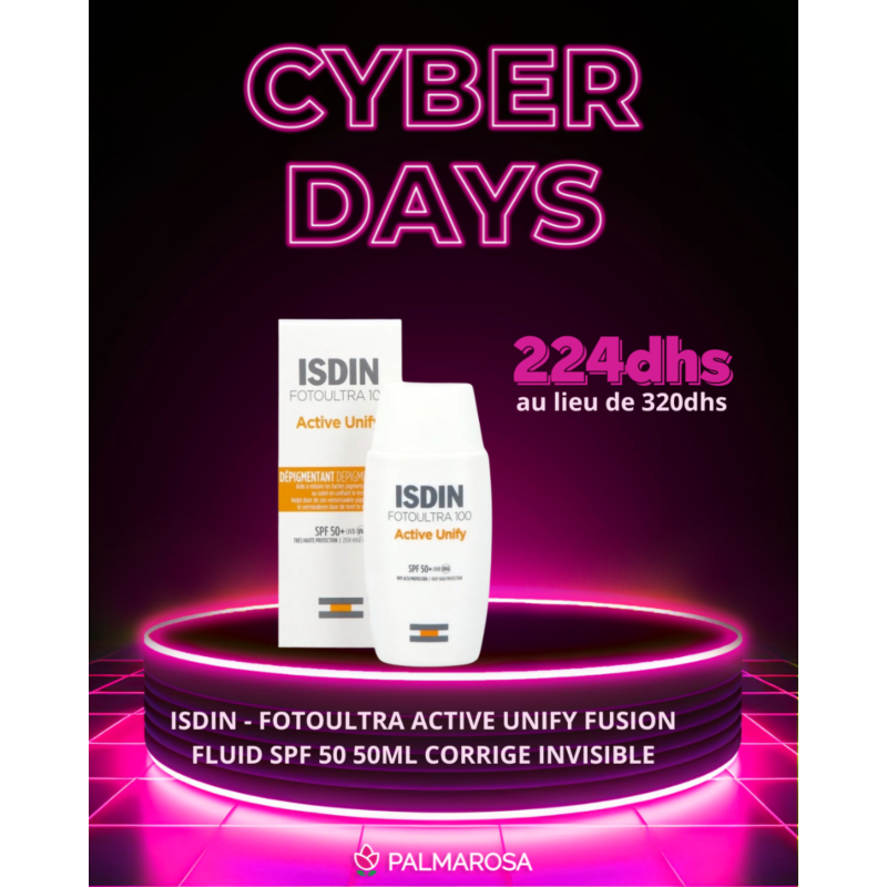 ISDIN - FOTOULTRA  ACTIVE UNIFY FUSION FLUID SPF 50  50ML CORRIGE INVISIBLE