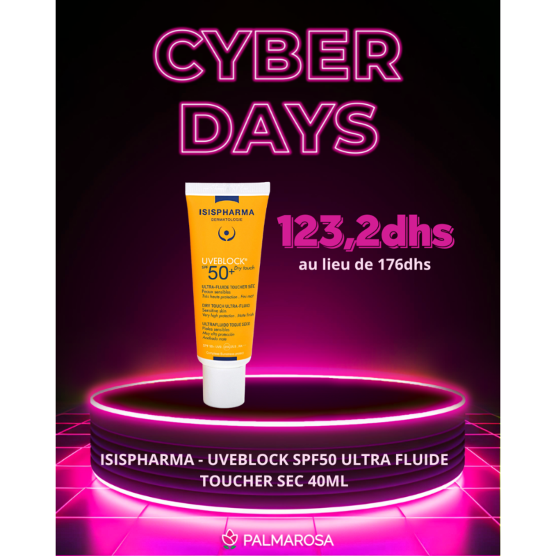ISISPHARMA - UVEBLOCK SPF50  ULTRA FLUIDE TOUCHER SEC  40ML