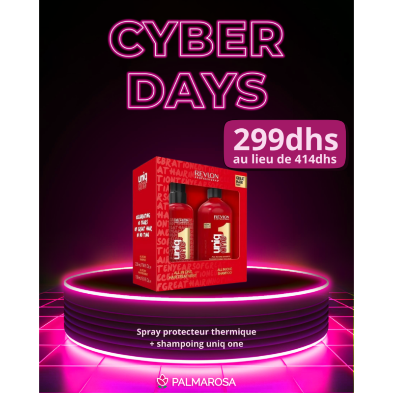 REVLON - COFFRET UNIQ ONE ALL IN ONE SHAMPOOING 230ML + TRAITEMENT 150ML