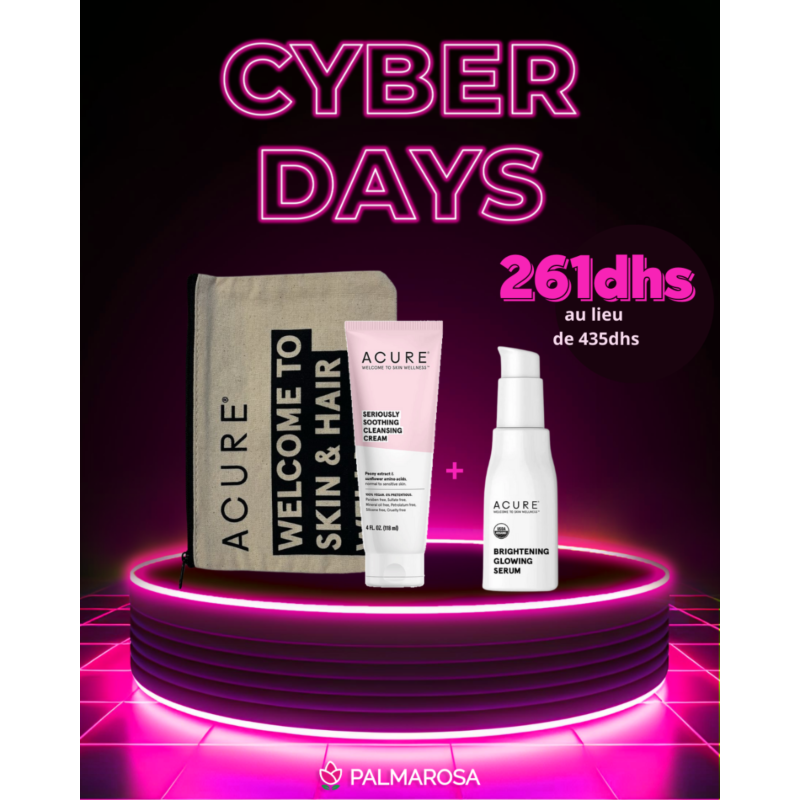 ACURE - PACK CLEANSING CREAM 118 ML   BRIGHTENING GLOWING SERUM 30ML