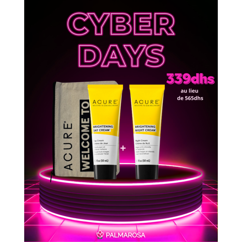 ACURE - PACK BRIGHTENING DAY CREAM 50 ML AND BRIGHTENING NIGHT  CREAM 50 ML