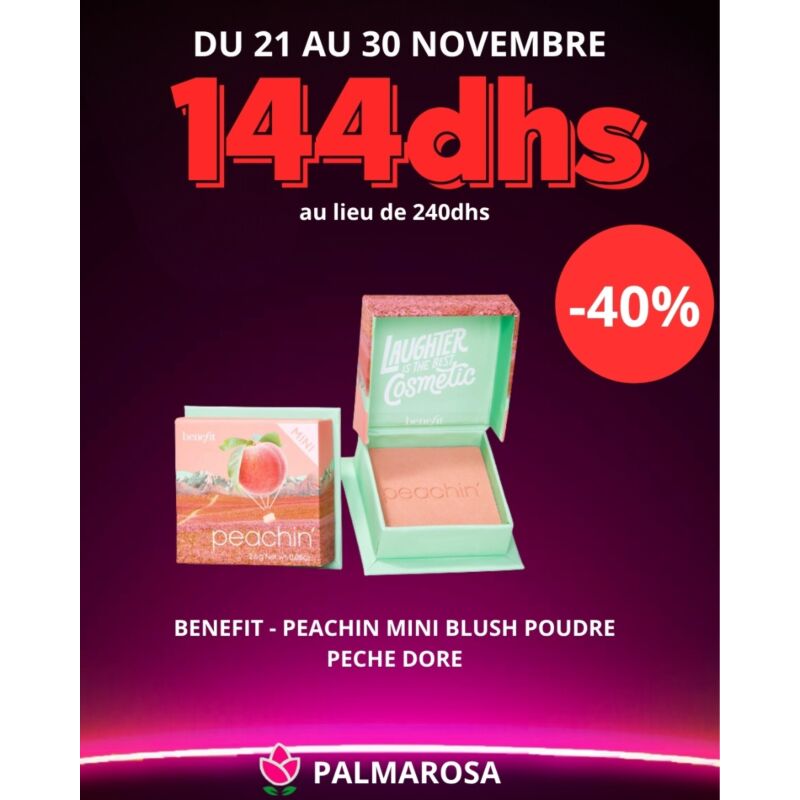 BENEFIT - PEACHIN MINI BLUSH POUDRE PECHE DORE