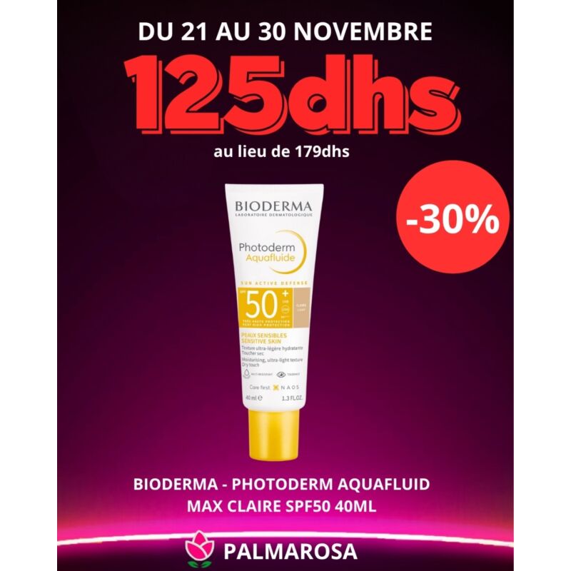 BIODERMA - PHOTODERM AQUAFLUID MAX CLAIRE SPF50  40ML