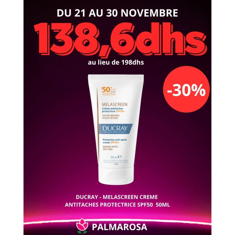 DUCRAY - MELASCREEN CREME ANTITACHES PROTECTRICE SPF50  50ML