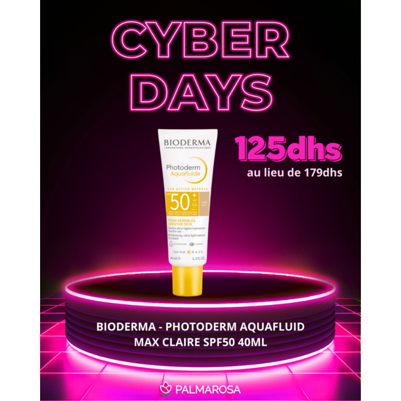 BIODERMA - PHOTODERM AQUAFLUID MAX CLAIRE SPF50  40ML