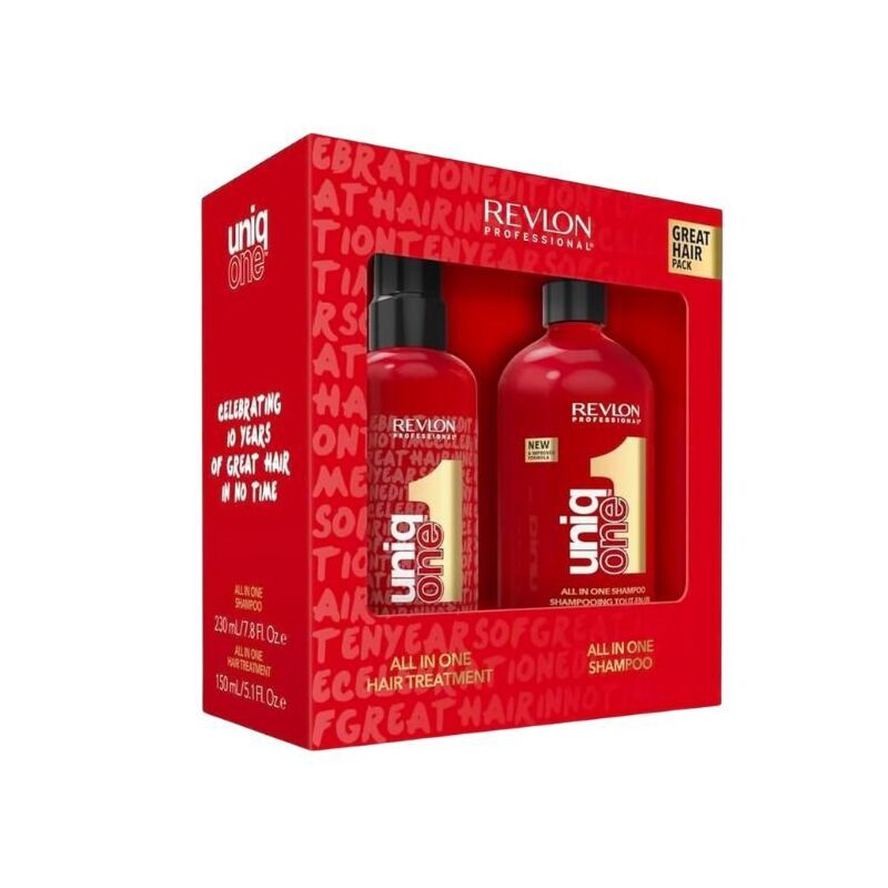 REVLON - COFFRET UNIQ ONE ALL IN ONE SHAMPOOING 230ML + TRAITEMENT 150ML