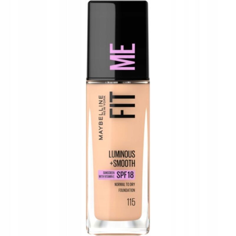 MAYBELLINE - FOND DE TEINT FLUIDE – FIT ME MATTE & PORELESS – PEAUX NORMALES À GRASSE 30 ML 115