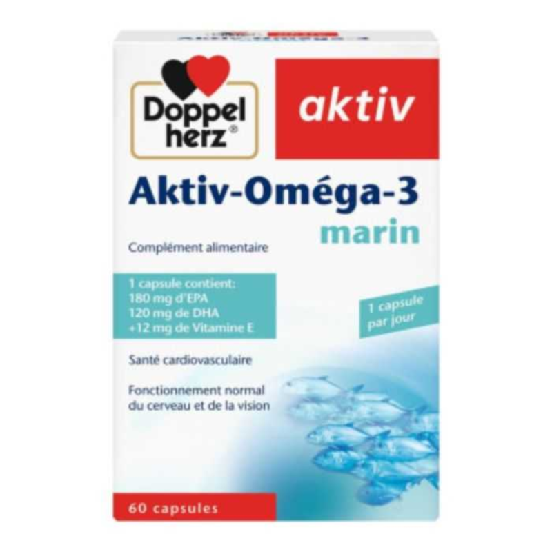 DOPPEL HERZ AKTIV-OMÉGA-3 MARIN | 60 CAPSULES