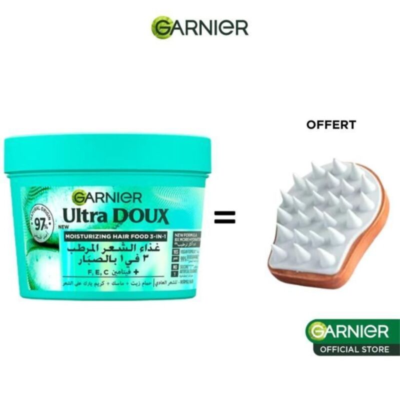 GARNIER - ULTRA DOUX HAIR FOOD MASQUE ALOE VERA 390ML = SCALP OFFERT
