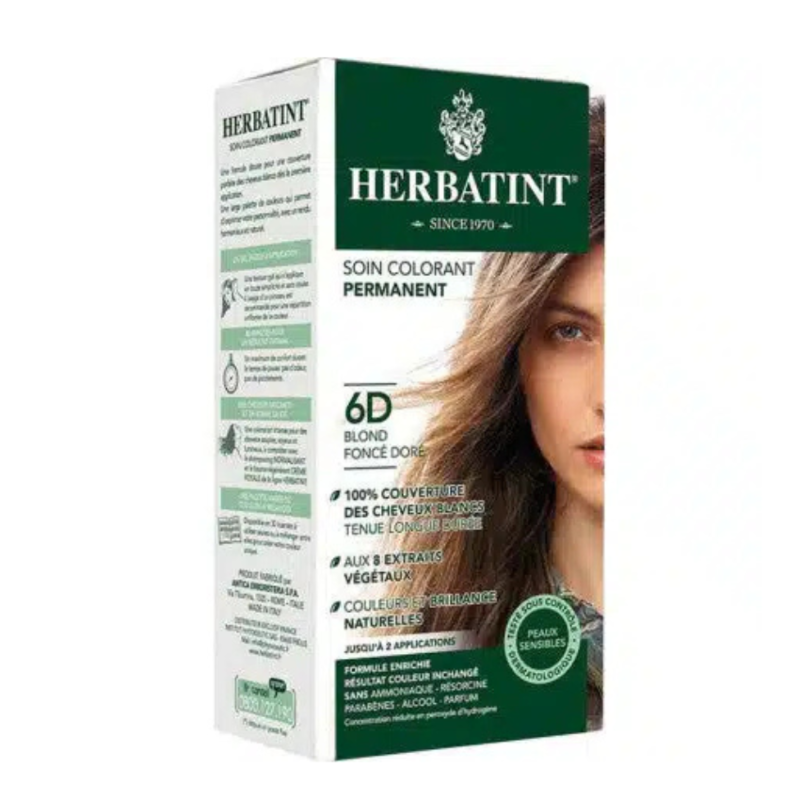 HERBATINT  - SOIN COLORANT 6D BLOND FONCE DORE 170ML