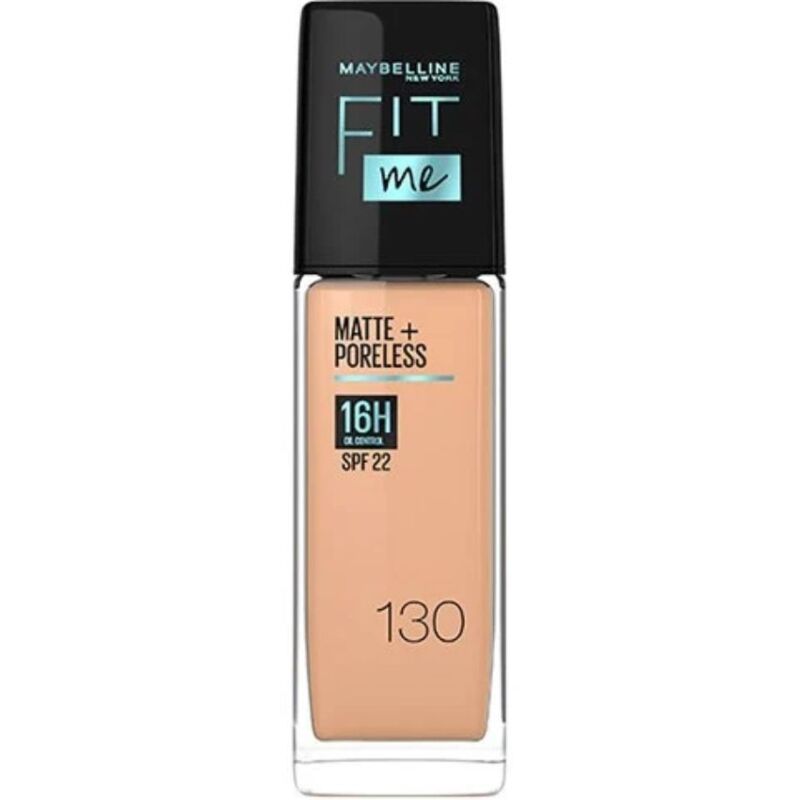 MAYBELLINE - FIT ME FDT MATTE+PORELESS GLASS SPF22 130