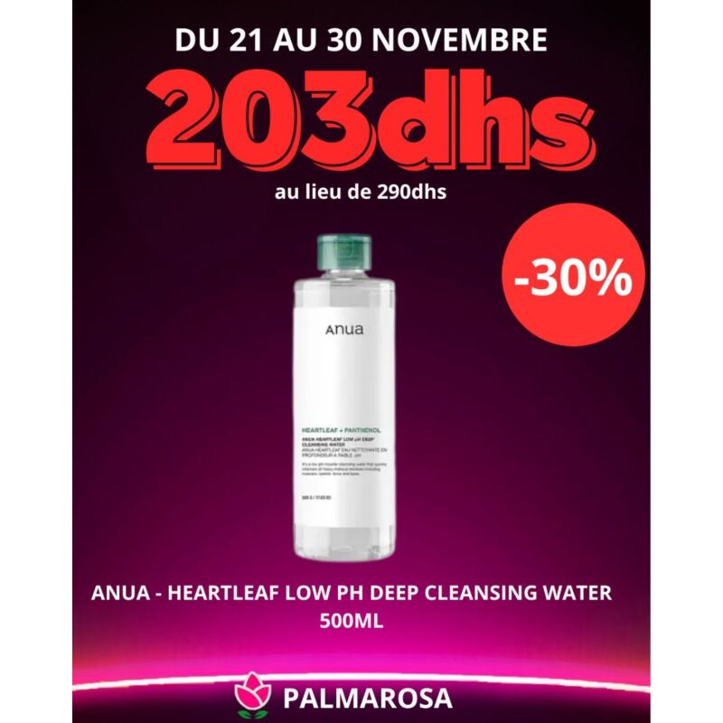 ANUA - HEARTLEAF LOW PH DEEP CLEANSING WATER 500ML